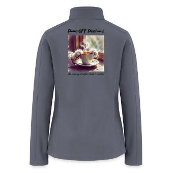 Animal forces (Freedom Frog) - Hands off Portland - Women’s Soft Shell Jacket - gray - Back