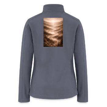 Quiet Symmetry — Spiral Depth Forest Valley - Women’s Soft Shell Jacket - gray - Back
