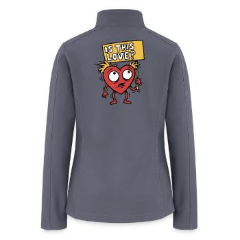 is this love heart - Women’s Soft Shell Jacket - gray - Back