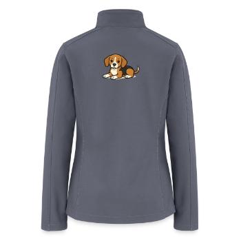 Cute beagle puppy. - Women’s Soft Shell Jacket - gray - Back