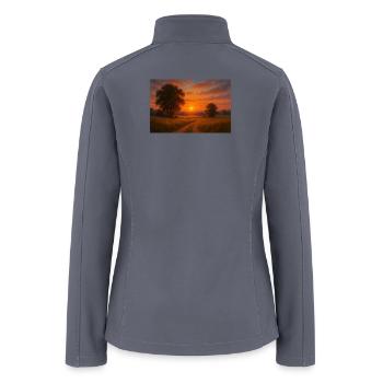 Golden Hour Meadow Path - Women’s Soft Shell Jacket - gray - Back