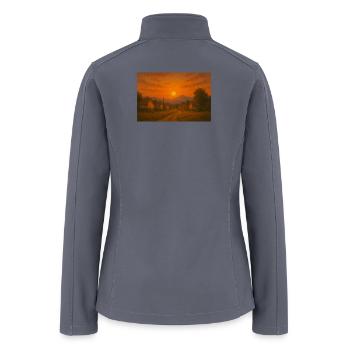 Sunset Village at Dusk - Women’s Soft Shell Jacket - gray - Back