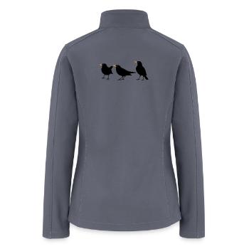 Trio Doré – Silhouettes de Merles - Women’s Soft Shell Jacket - gray - Back