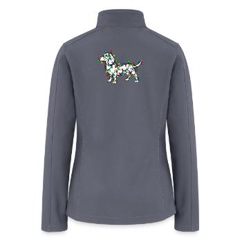 Dog in Christmas Lights - Women’s Soft Shell Jacket - gray - Back