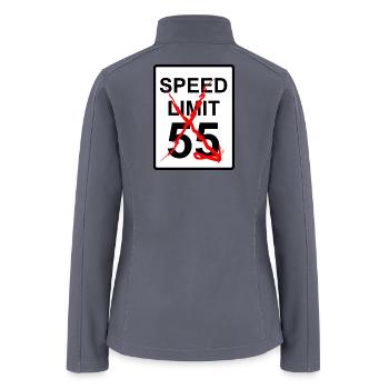 55 speed limit - Women’s Soft Shell Jacket - gray - Back