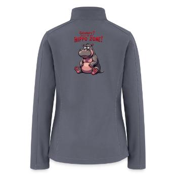 Grumpy Hippo , Hippo Zone - Women’s Soft Shell Jacket - gray - Back