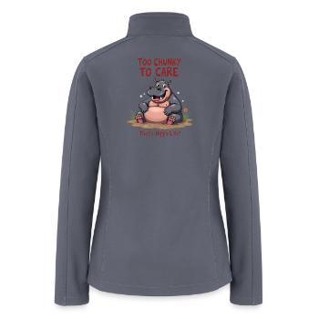Chunky Hippo, That’s Hippo Life - Women’s Soft Shell Jacket - gray - Back