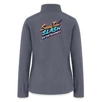 SeemlyTuber Neon Slash Logo - Women’s Soft Shell Jacket - gray - Back