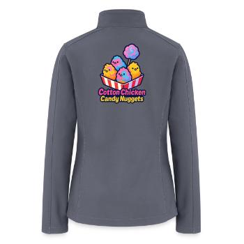 Cotton Chicken Candy Nuggets - Women’s Soft Shell Jacket - gray - Back