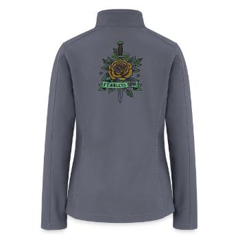 Fearless Soul Rose Dagger - Women’s Soft Shell Jacket - gray - Back