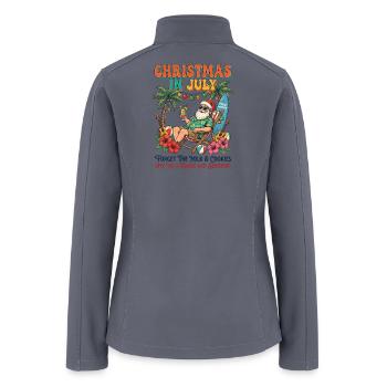 Summer_Santa_Beach - Women’s Soft Shell Jacket - gray - Back