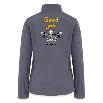 Good Job Skeleton Weightlift - Women’s Soft Shell Jacket - gray - Back