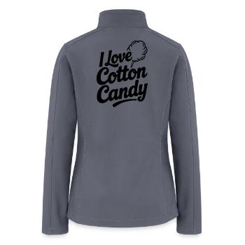 I Love Cotton Candy - Women’s Soft Shell Jacket - gray - Back