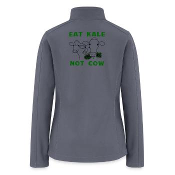 Eat Kale Not Cow - Women’s Soft Shell Jacket - gray - Back