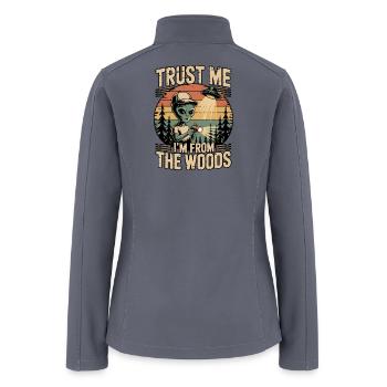 Trust Me I'm From the Woods - Women’s Soft Shell Jacket - gray - Back