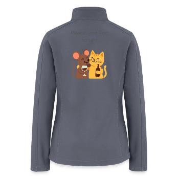 Mouse and cat - Women’s Soft Shell Jacket - gray - Back