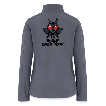 Doomy Doom Doom Cute Mothman Cryptid - Women’s Soft Shell Jacket - gray - Back