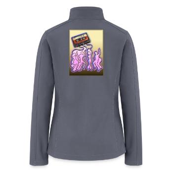 Mixtape Dance Party – Retro Cassette Disco Design - Women’s Soft Shell Jacket - gray - Back