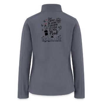 Punk Love and Life Sketch - Women’s Soft Shell Jacket - gray - Back