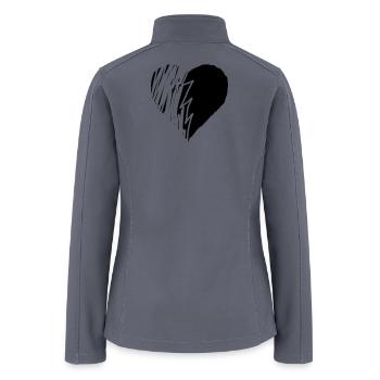Broken heart - Women’s Soft Shell Jacket - gray - Back