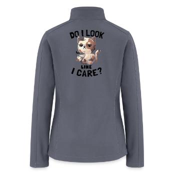 funny cat - Women’s Soft Shell Jacket - gray - Back