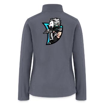 Masked Horse Rider Neon Blade - Women’s Soft Shell Jacket - gray - Back
