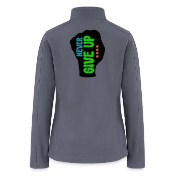 Neon Guide Typography - Women’s Soft Shell Jacket - gray - Back