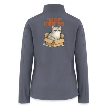 This Is My Comfort Zone Cat - Women’s Soft Shell Jacket - gray - Back