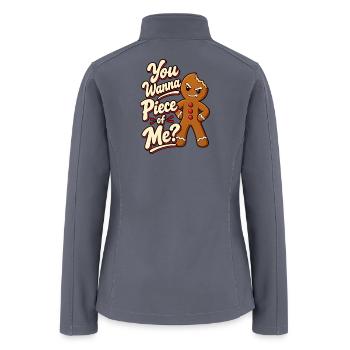 Gingerbread Swagger You Wanna Piece of Me - Women’s Soft Shell Jacket - gray - Back