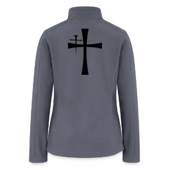 Inspirational Cross - Women’s Soft Shell Jacket - gray - Back