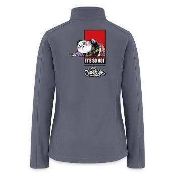 JunStyle Premium Streetwear Fury Heatwave 08 - Women’s Soft Shell Jacket - gray - Back