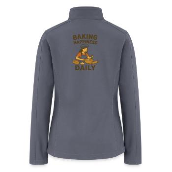 Baking Happiness Daily - Women’s Soft Shell Jacket - gray - Back