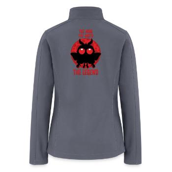 The Man, The Moth, The Legend - Mythical Mothman - Women’s Soft Shell Jacket - gray - Back