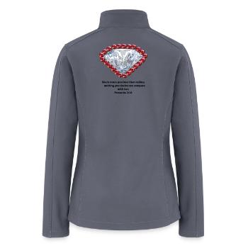 Christian T-Shirt More precious than rubies. - Women’s Soft Shell Jacket - gray - Back