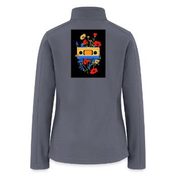 Retro Cassette - Women’s Soft Shell Jacket - gray - Back