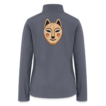 Wooden mask - Women’s Soft Shell Jacket - gray - Back