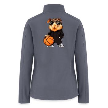 Guinea pig basketball - Women’s Soft Shell Jacket - gray - Back