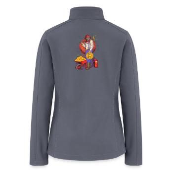 Fuse crypto culture with streetwear attitude - Women’s Soft Shell Jacket - gray - Back