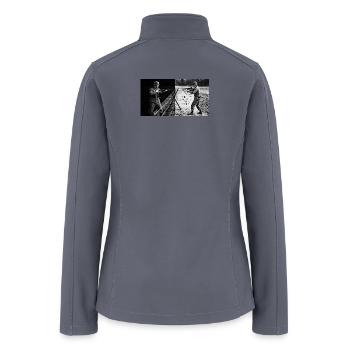 Split Screen War Smile - Women’s Soft Shell Jacket - gray - Back