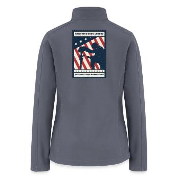 Legacy of Sacrifice Military Art - Women’s Soft Shell Jacket - gray - Back