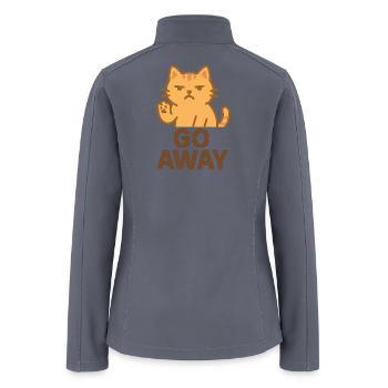Grumpy Cat Go Away Cartoon - Women’s Soft Shell Jacket - gray - Back