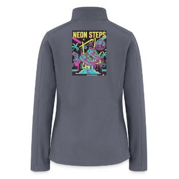 Neon Steps Retro Athletic retro 90 - Women’s Soft Shell Jacket - gray - Back