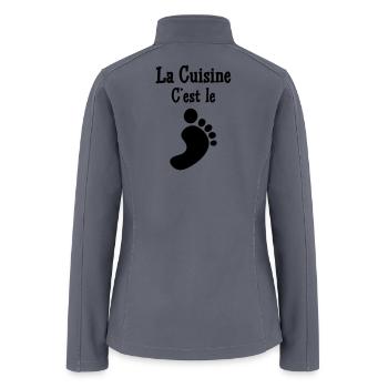 Chef of the Year Slanted Red Stamp Award Art - Women’s Soft Shell Jacket - gray - Back