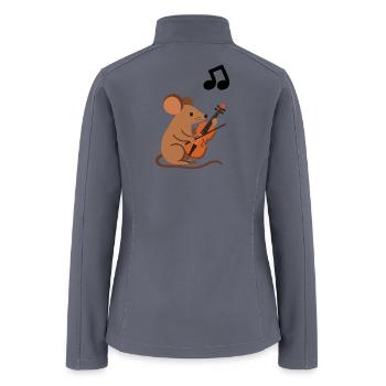 Mouse violinist. - Women’s Soft Shell Jacket - gray - Back