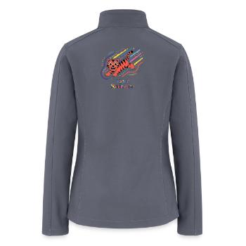 Neon Tiger Pop Art Burst - Women’s Soft Shell Jacket - gray - Back