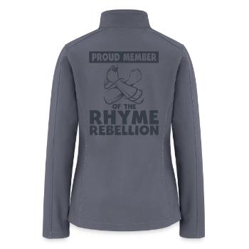 Poetry Slam Rhyme Rebellion Slam Poetry - Women’s Soft Shell Jacket - gray - Back