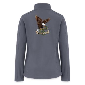 Eagle vs Snake Tattoo Art – Courage Over Fear - Women’s Soft Shell Jacket - gray - Back