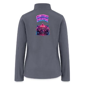 Neon Content Creator Groove - Women’s Soft Shell Jacket - gray - Back