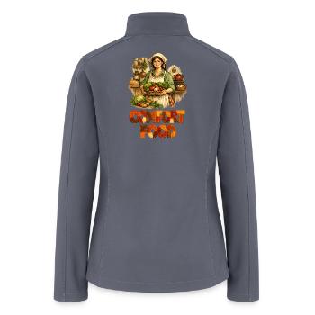 Vintage Harvest Comfort Food - Women’s Soft Shell Jacket - gray - Back
