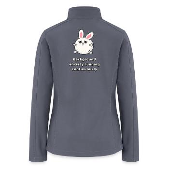 Anxious Bunny in Continuous Run - Women’s Soft Shell Jacket - gray - Back
